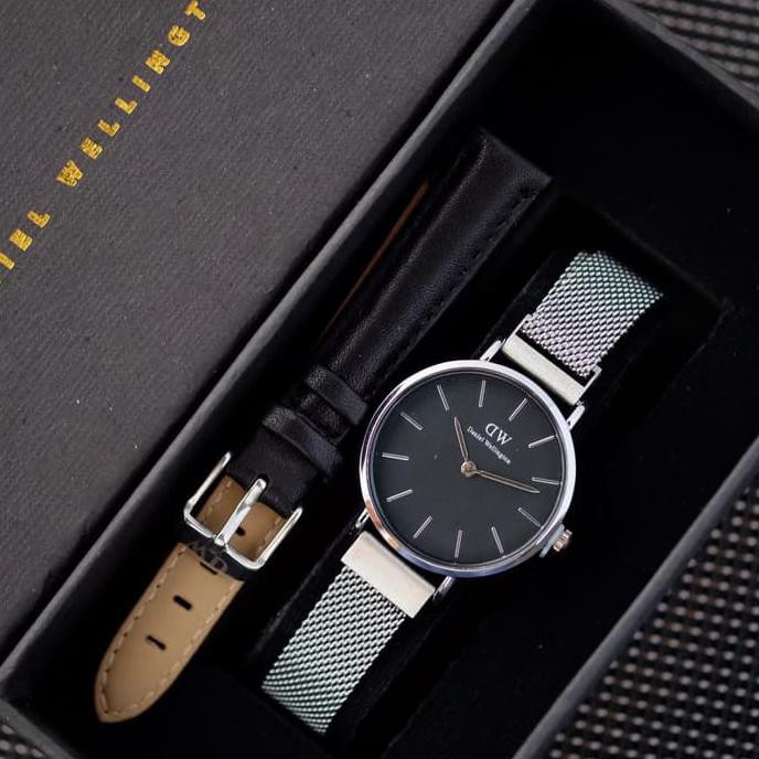 Jam Tangan Wanita Daniel Wellington Super Tali Rantai Magnet Full Set
