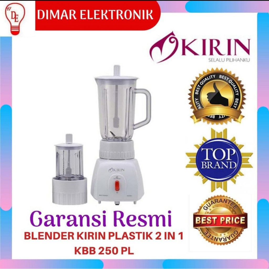 BLENDER KIRIN PLASTIK 2 IN 1 KBB 250 PL