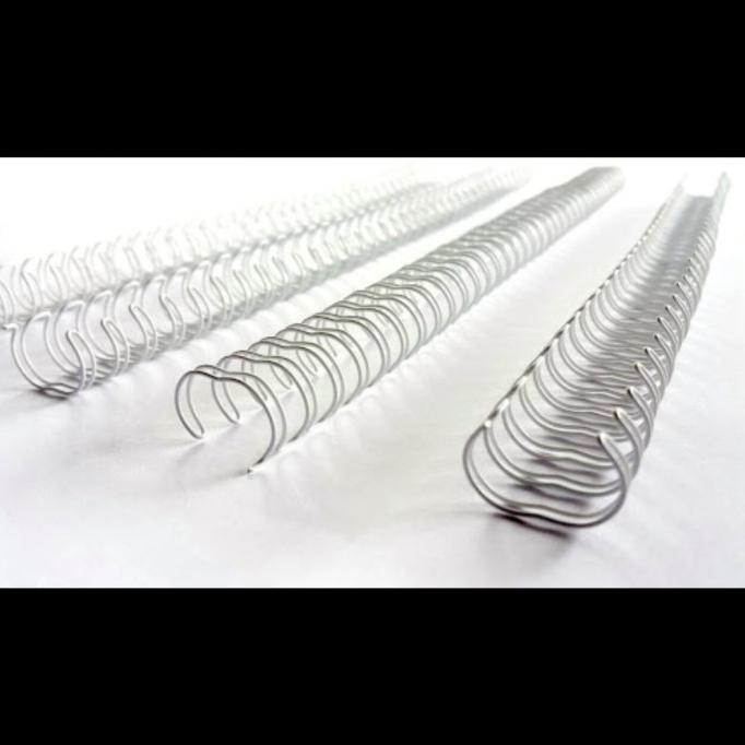 Produk Terbaik] Kawat Spiral 3/8 F4 Ring Kawat Spiral Jilid Ukuran 3/8 F4 3:1 38Lubang - Putih