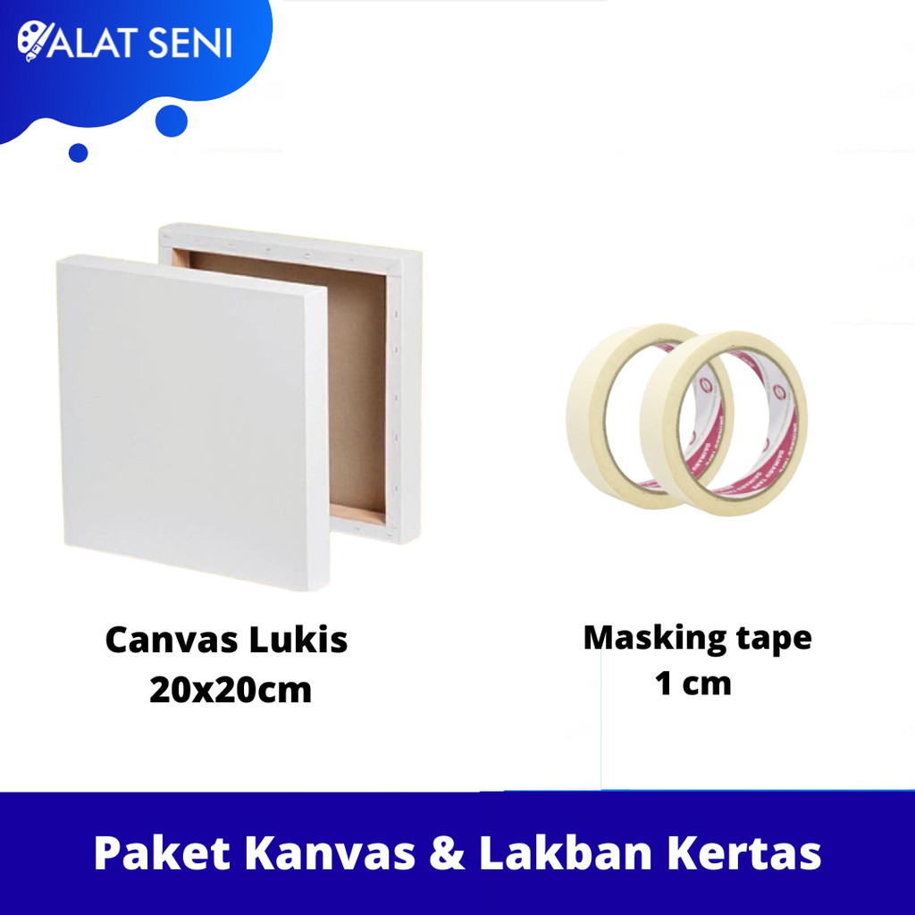 

Kanvas 20x20 & Masking Tape 1cm (lakban kertas)