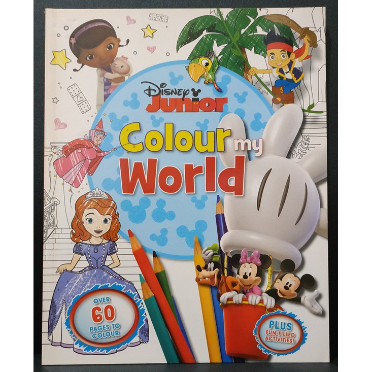 Buku Aktivitas Anak Import Disney Junior Colour My World