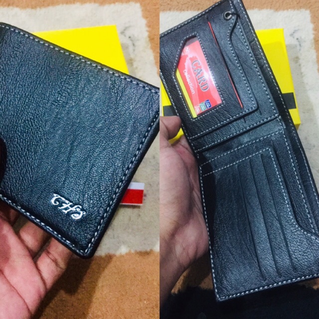 dompet lipat biasa pria bahan kulit sintetis lokal model keren #dompet #dompetlipat #dompetcowok