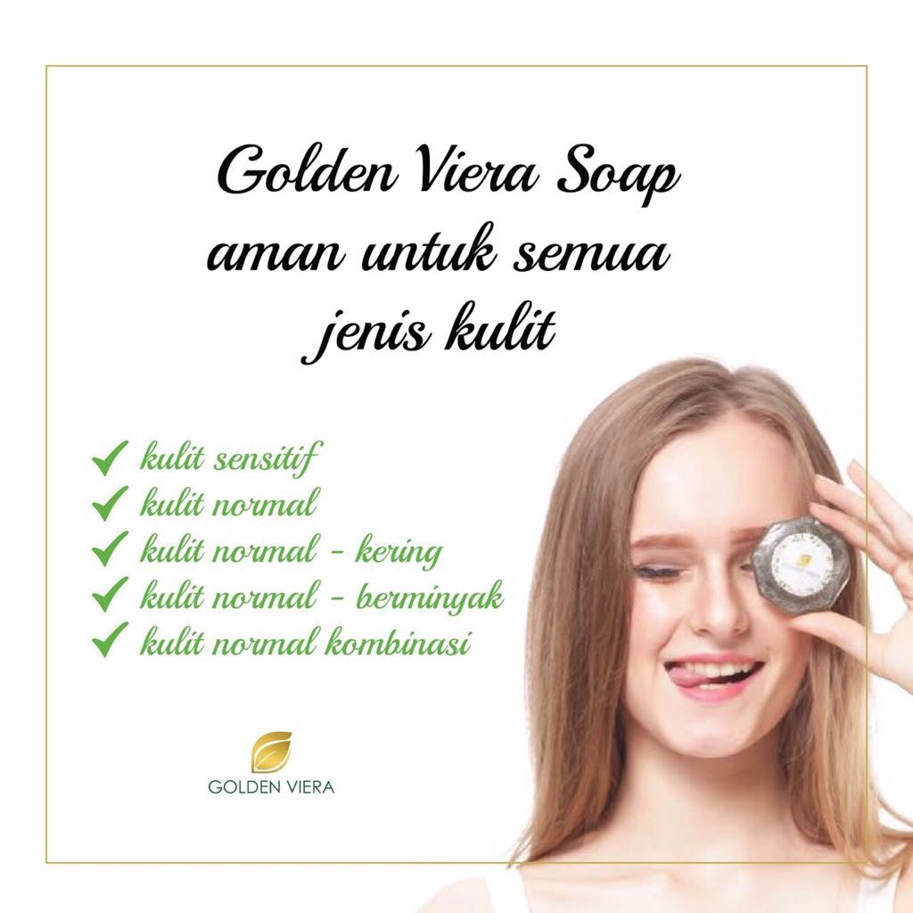 DKMALL - Golden Viera Original Asli 1pc 35gr | Golden Viera Sabun Jerawat