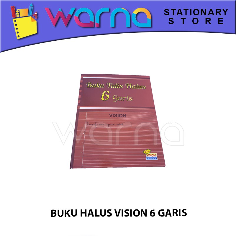 

BUKU TULIS HALUS VISION 6 GARIS