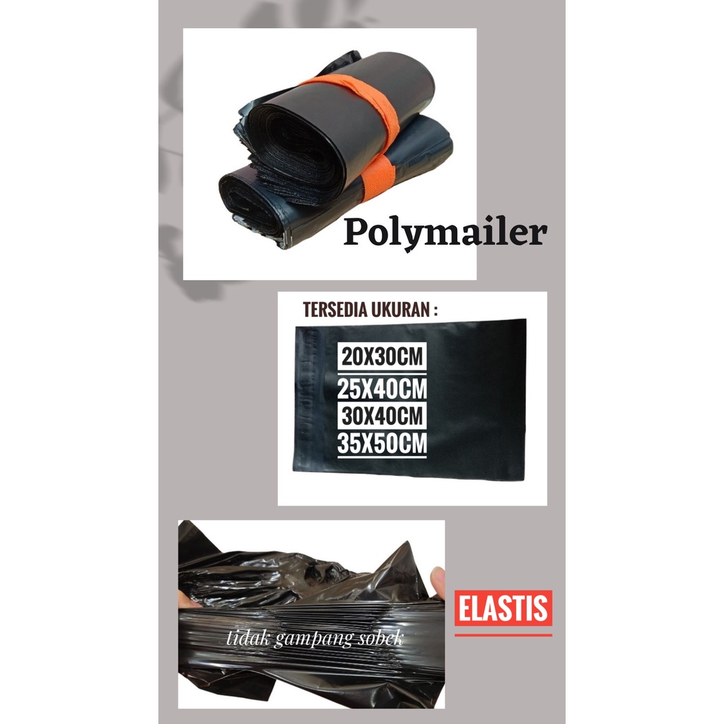 

HJK [ekonomis] Plastik packing polymailer/ amplop polymailer 25x35 cm isi 100 lembar