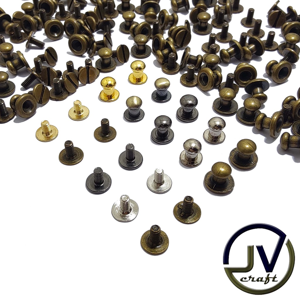 KANCING TAS / BAUT PION 6 MM / 1 SET
