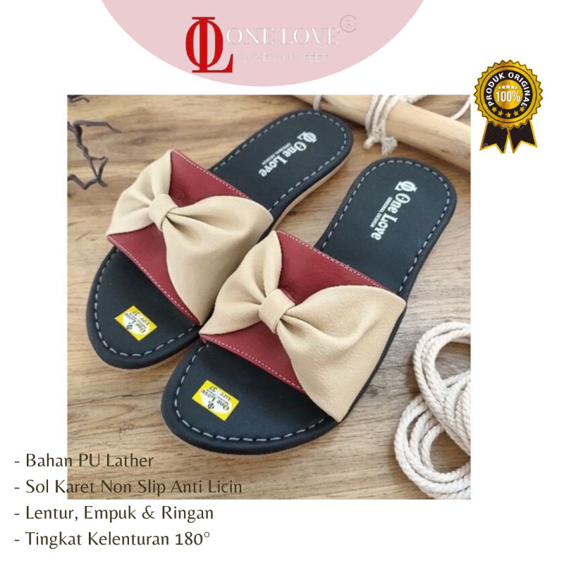 One Love Sandal Flat Wanita One Love Original Branded Sandal Selop Wanita Kekinian Sandal Cewek Terb