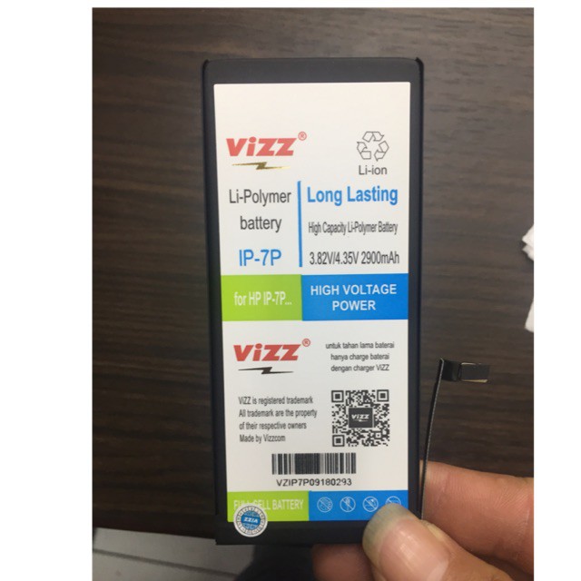 Vizz Double Power Battery Batre Baterai Vizz iPh ip 7 Plus 7+