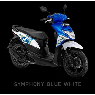 Striping Stiker Motor Honda Beat Pop Iss 2018 Putih Biru Shopee