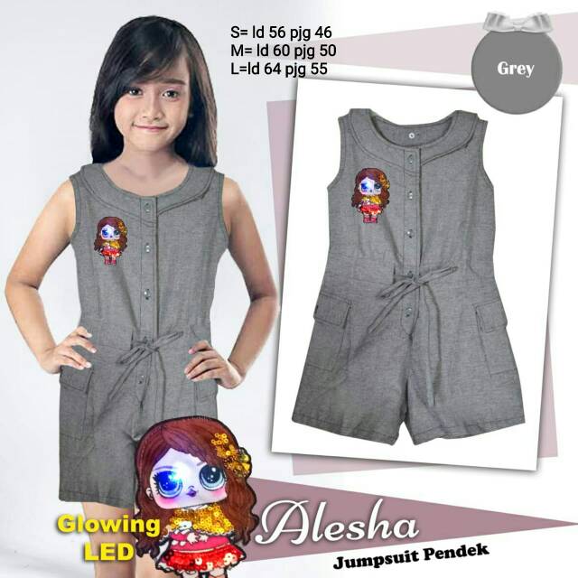 Elesha jumpsuit kids bahan paner