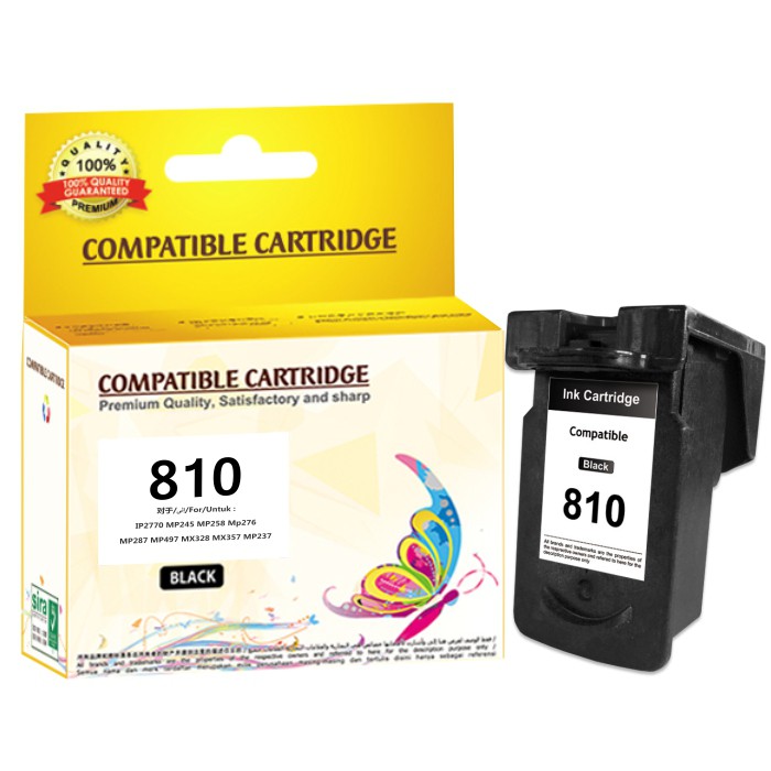 Cartridge Compatible Canon PG-810 PG610 PG 810 Black Tinta Printer Ip2770 Ip2772 Mp276 Mp486 MX416