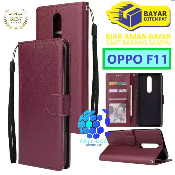 Flip cover OPPO F11 Flip case buka tutup kesing hp casing flip case leather wallet