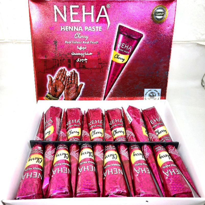 NEHA isi 12pcs HENNA PASTE COLOUR BPOM