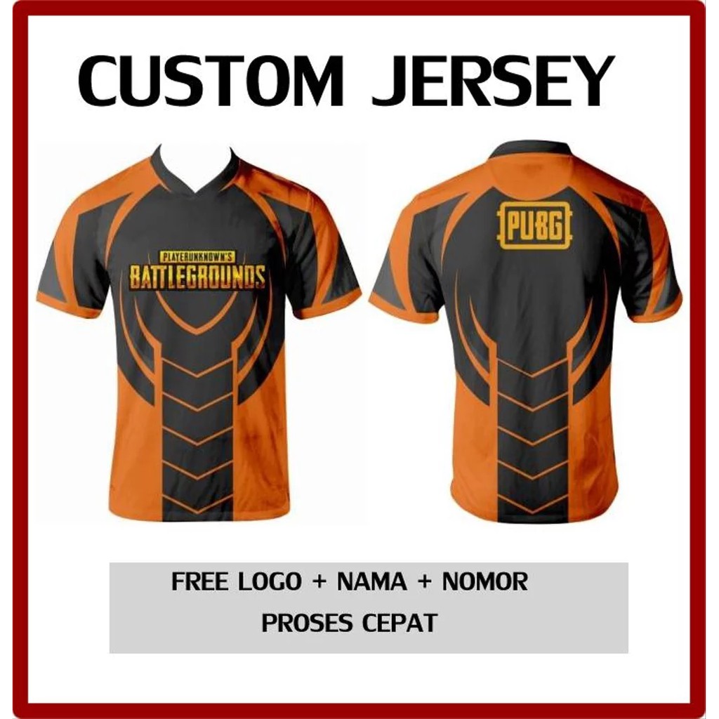 Baju Kaos Jersey Gaming PUBG 22 Printing Custom - Baju Esports Indonesia