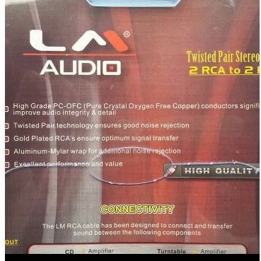 Kabel RCA LM Audio LMR-3M (3 meter)