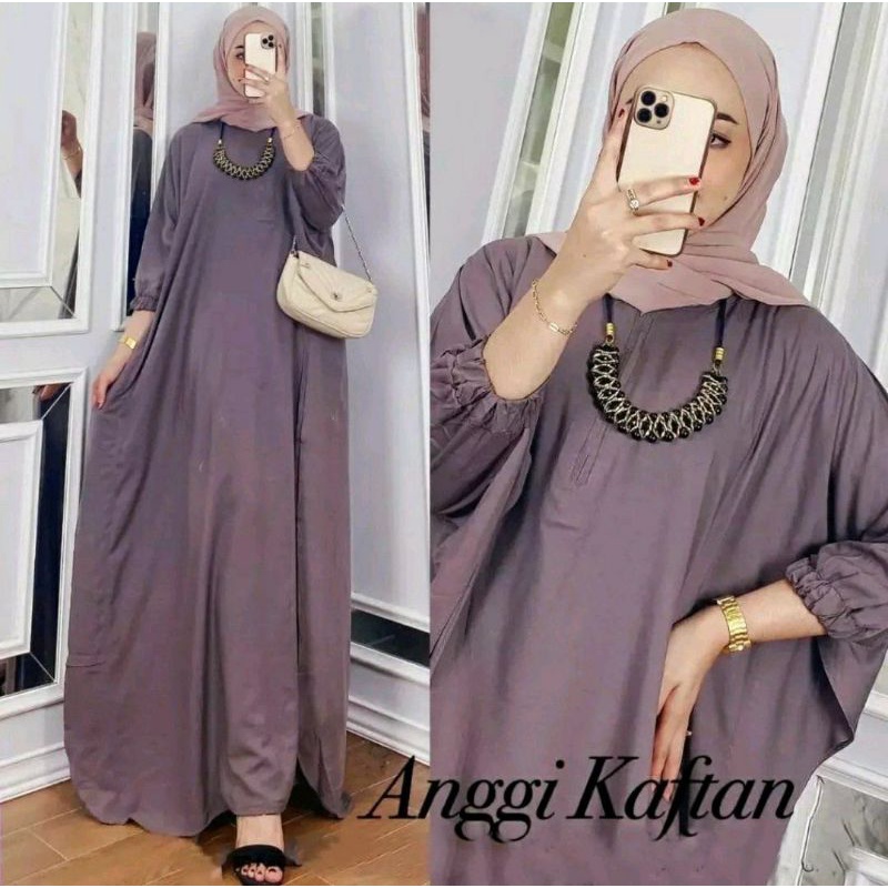 ANGGI KAFTAN - GAMIS KAFTAN JUMBO RAYON