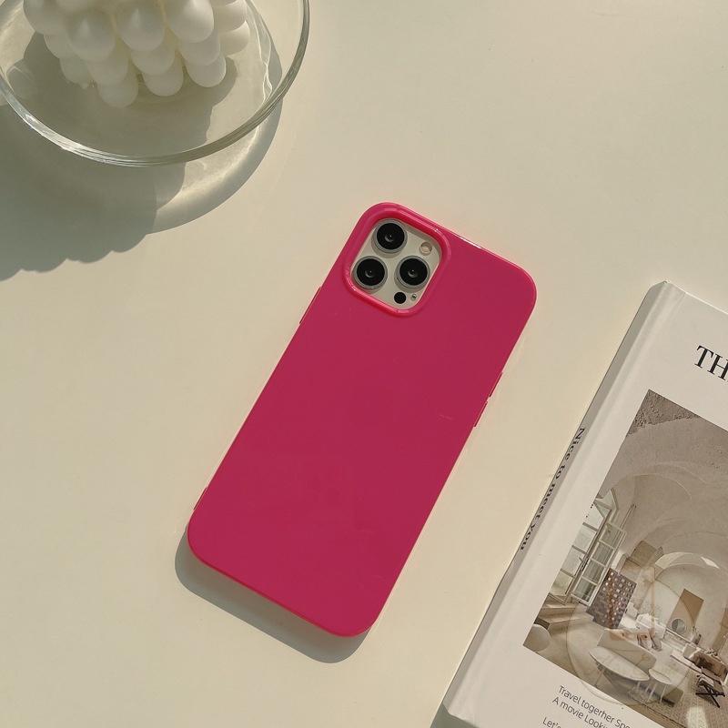 Fluorescent Jelly Phone Cover Case Compatible for IPhone 11 12 Pro Max 7 8 Plus SE 2020 X XR XS Max Silicone Shell Case Cover