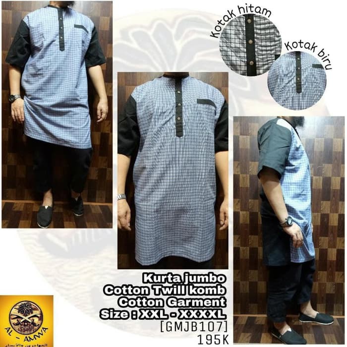 Atasan Muslim! Gamis Pria Jumbo Al Amwa - Pakistan Jumbo - Kurta Jumbo P28 berkualitas harga grosir