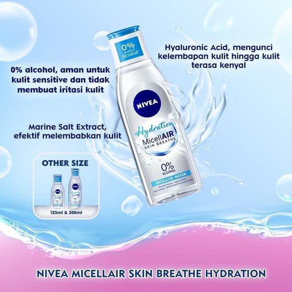 NIVEA MicellAir 125ml  Pearl White | Hydration | Breathe Xpert | Oil &amp; Acne Care /NIVEA Micellar Water