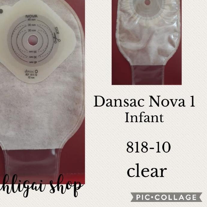♦ Colostomy Bag Kantong Kolostomi Infant Bayi Anak Dansac Nova 81810 818-10 Clear Bening ●