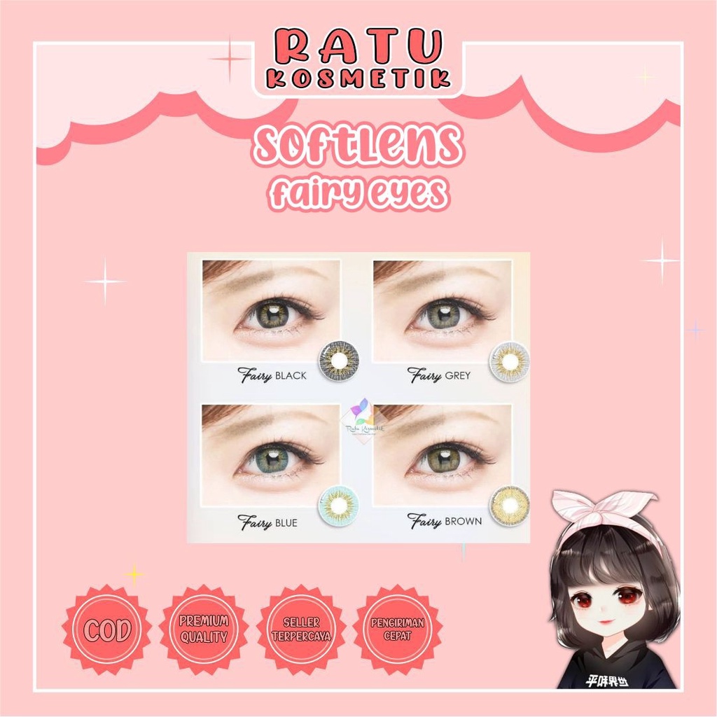 ❤ RATU ❤ Softlens Fairy Eyes Normal | Soflens Omega Fairy Eyes  Big Eyes Dia 15mm