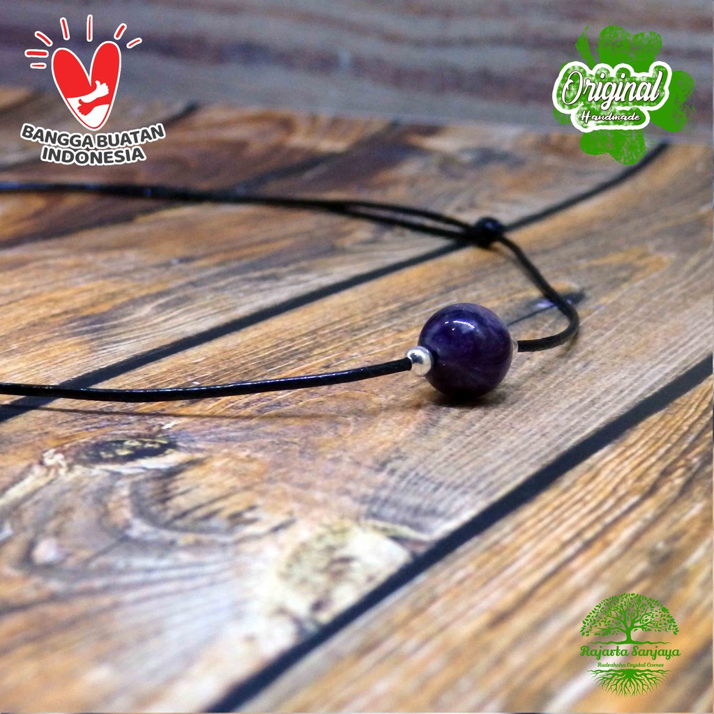 Kalung Batu Handmade Rajarta Batu Amethyst Protective Stone