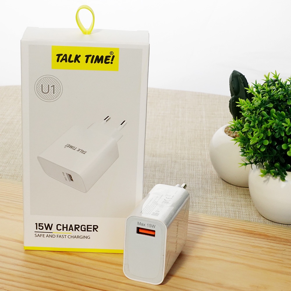 KEPALA CHARGER 15W BATOK CHARGER HEAD TC TALKTIME U1 ADAPTOR TALKTIME