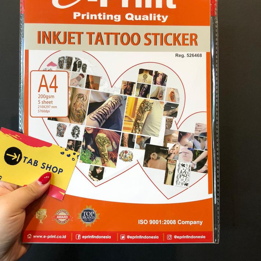 

[Best⭐] SET~0216>s EPRINT INKJET TATTOO STICKER A4.AP.25 makasih..ya..