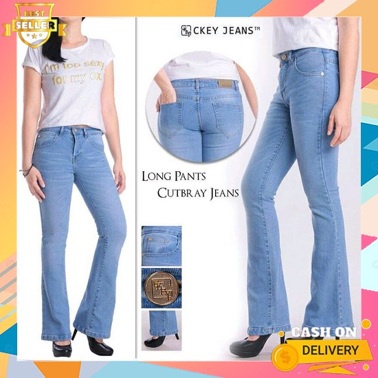 Celana Jeans Wanita Celana Kulot Boyfriend Standar Jumbo Muat Bb 80 Ji Celana Jeans Cutbray.  955 4