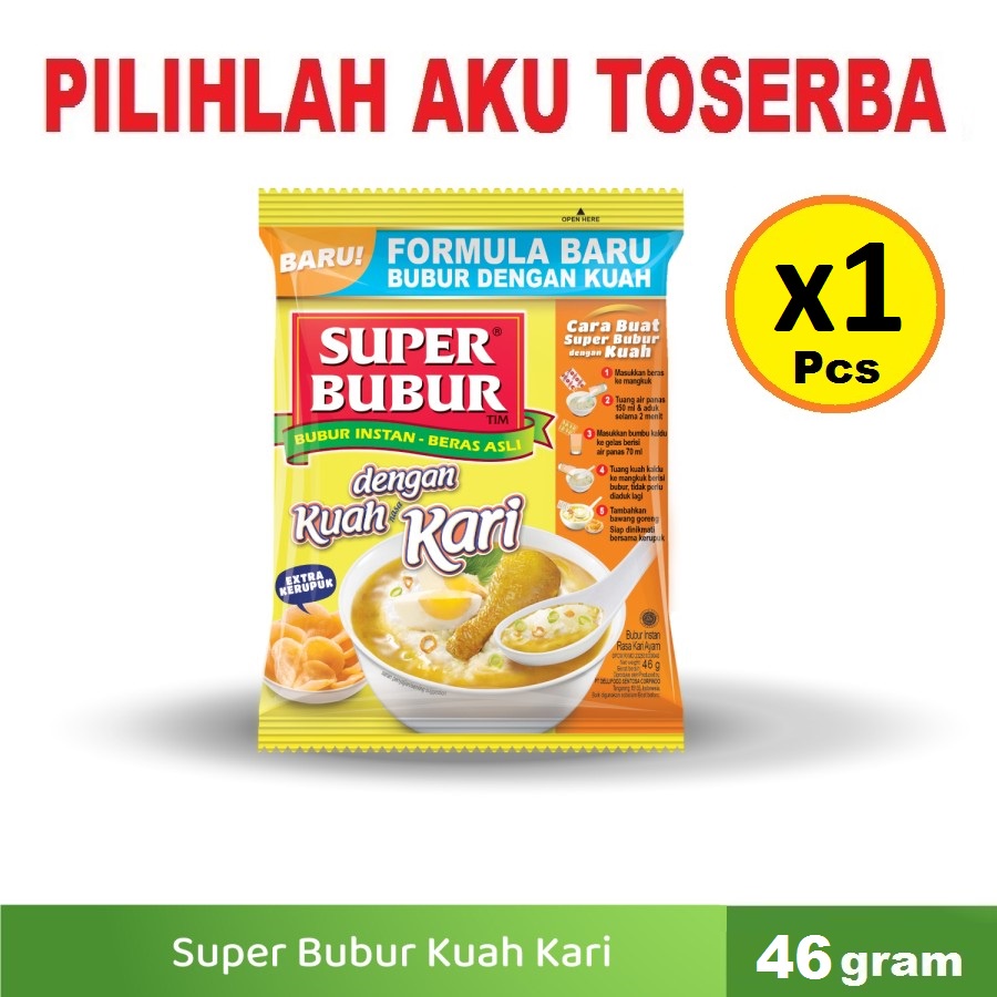 Super Bubur MIX 4 Rasa @45 Gr - (HARGA PAKET ISI 4 Pcs CAMPUR)