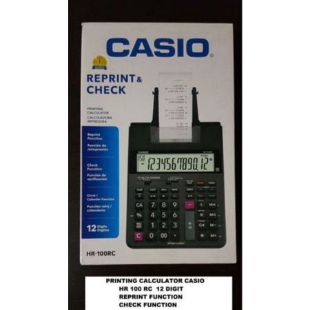 

CALCULATOR CASIO PRINTER PRINTING HR 100 RCREPRINT & CHECK