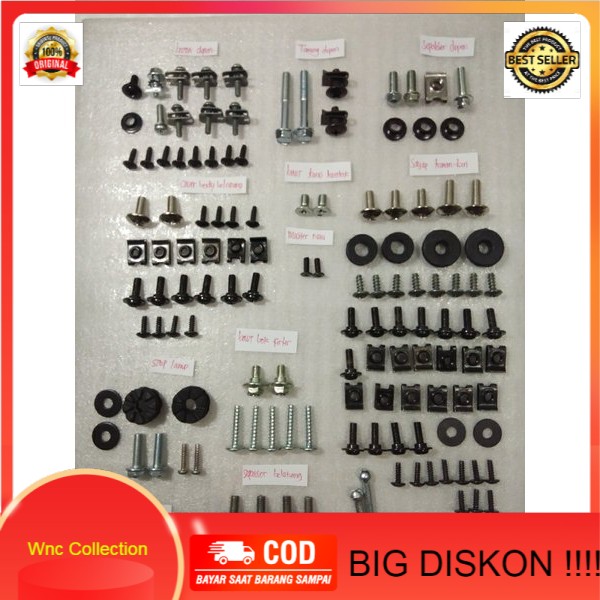 {TERLARIS}    baut lengkap karet bosh baut Buat motor supra x125R