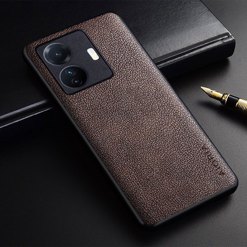 VIVO T1 / VIVO T1 PRO COVER CASE LEATHER CASE AIORIA LEATHER SILICONE SOFTCASE - VIVO T1 PRO 5G, BLACK