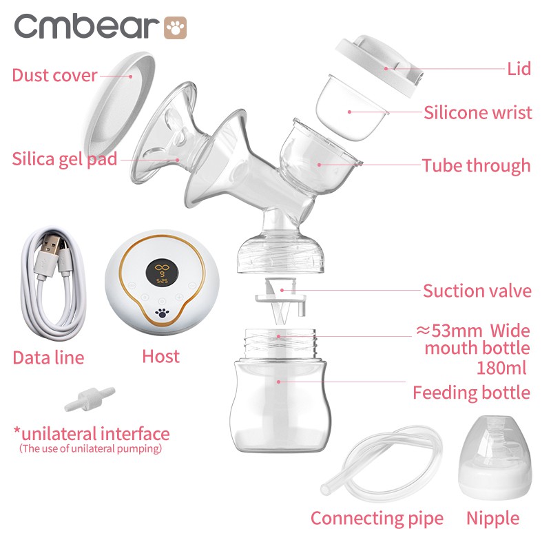 [ Rechargeable ] Cmbear Pompa ASI Elektrik / Single Electronic Breast Pump BPA Free ZRX-0611