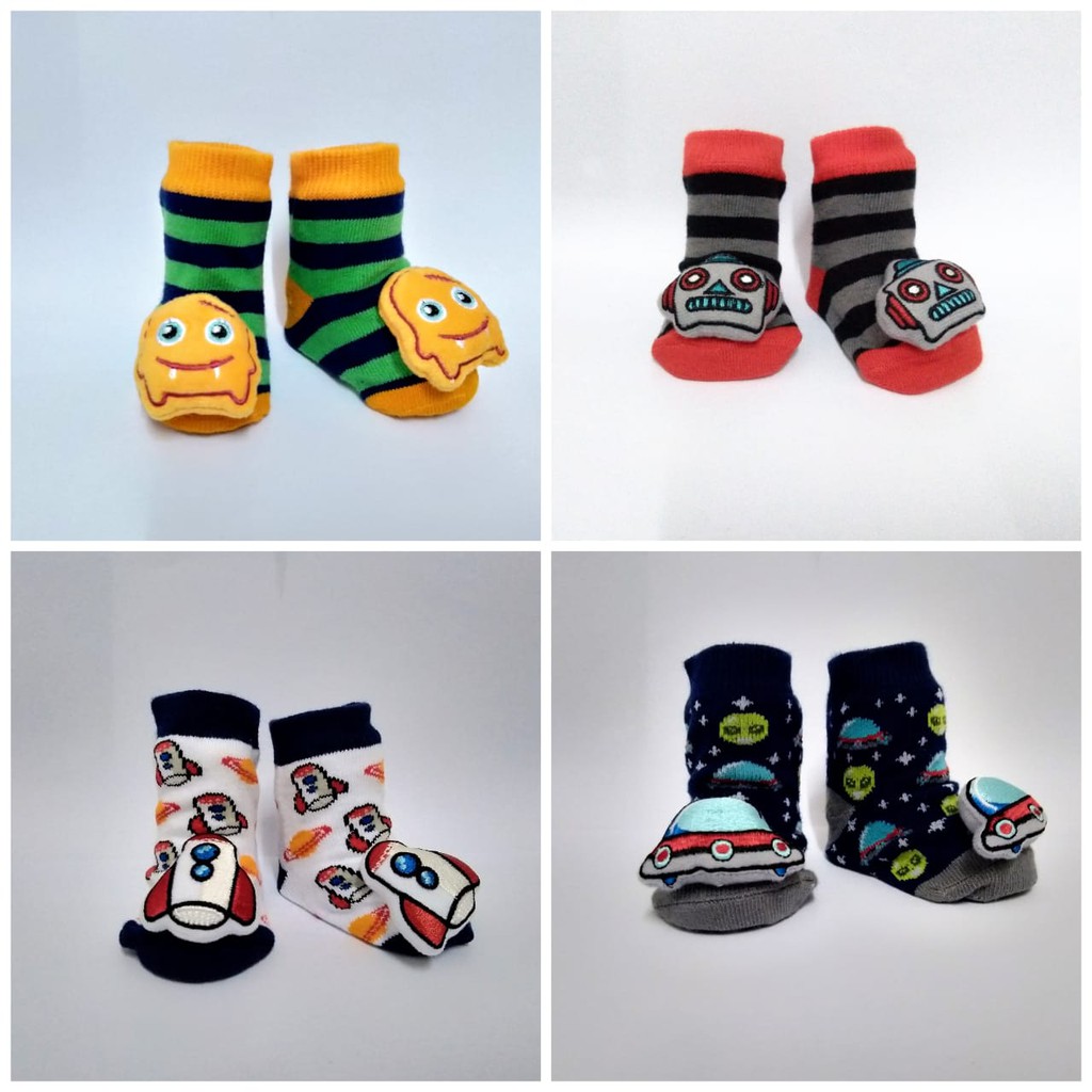 2 Psg Kaos Kaki Rattle / Rattle Socks Petite Mimi 0-12 bulan SNI 2 PASANG