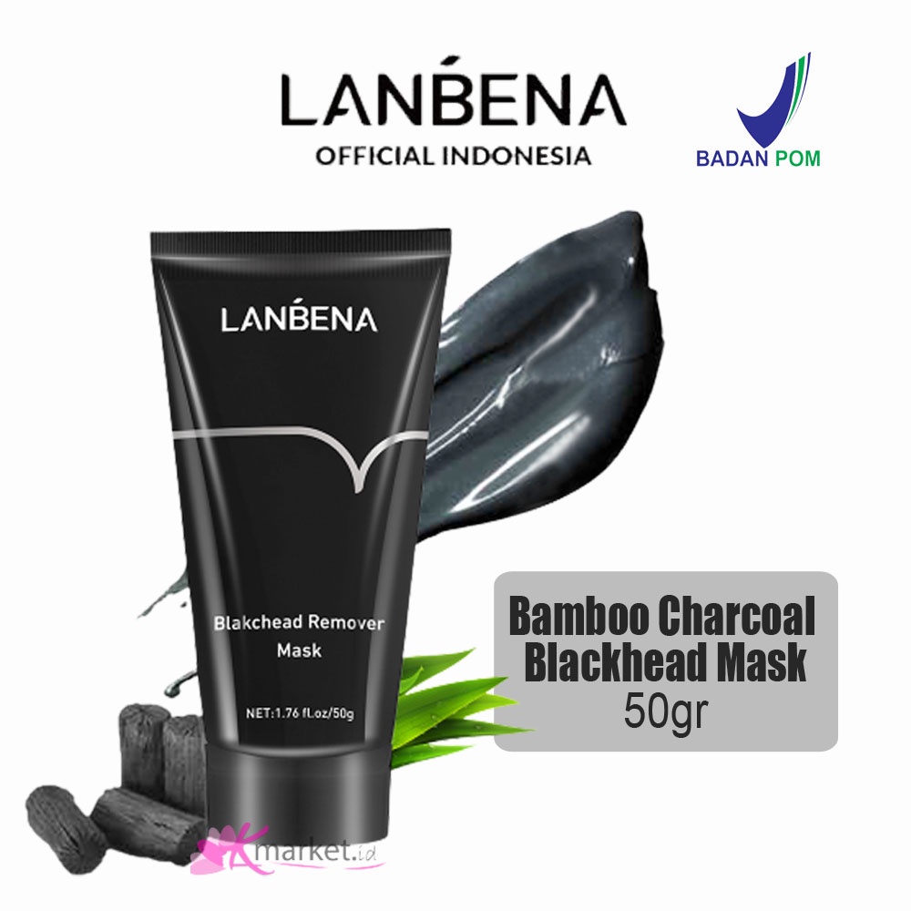 [BPOM] LANBENA Bamboo Charcoal Blackhead Mask - Pembersih Komedo (50g)