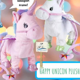 happy stuffed unicorn