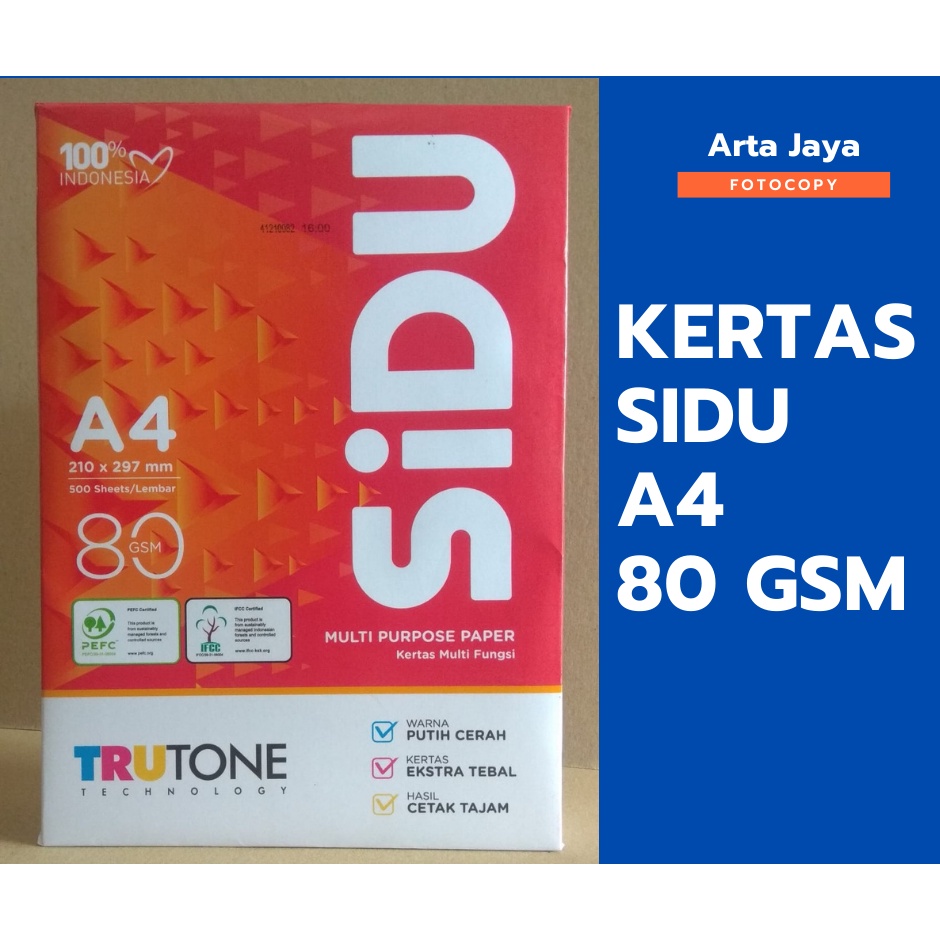 

KERTAS HVS SIDU A4 80 GSM