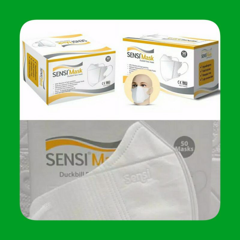 Masker Sensi Duckbill isi 50 pcs | Masker Duckbill Sensi isi 50 | Masker 3 ply