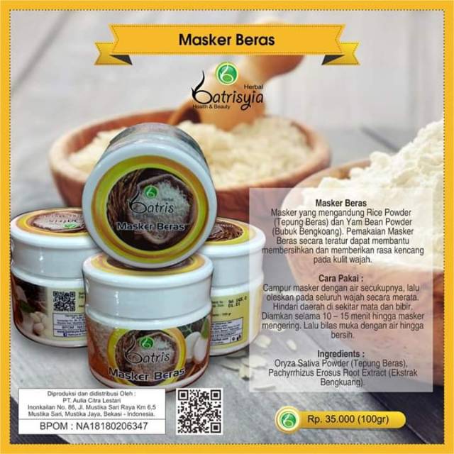 Masker beras / face masker