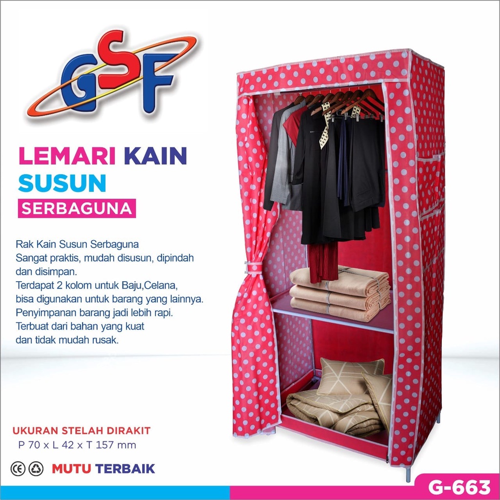 LEMARI KAIN PORTABLE MODEL BARU MOTIF CANTIK SERBAGUNA DAN MULTIFUNGSI