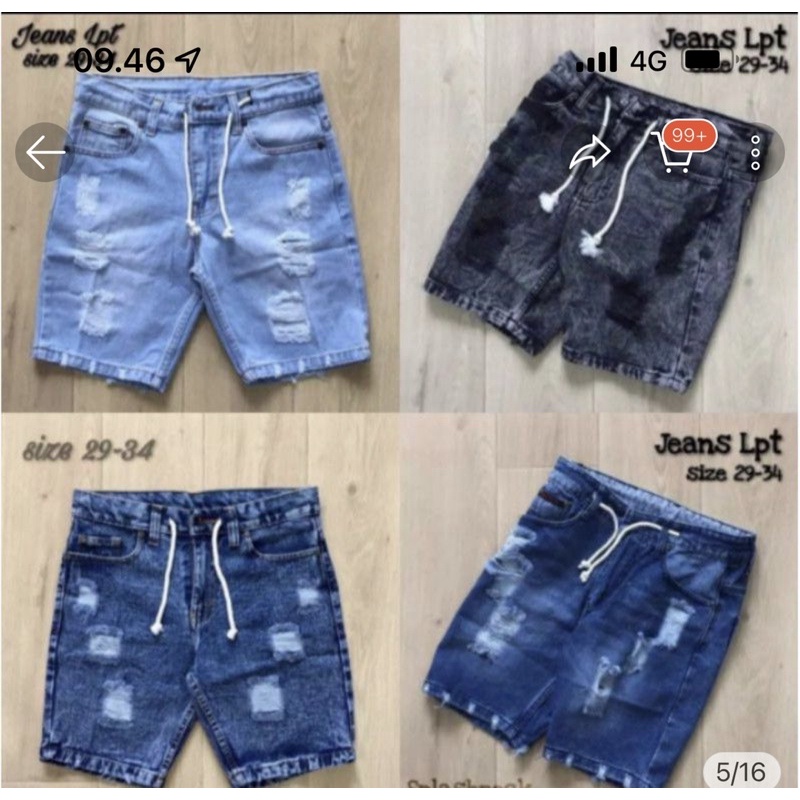 [Bisa COD]Celana Jeans Pendek Sobek Pria Wisker Jeans Pendek Ripped Robek Pria Premium Distro NEW