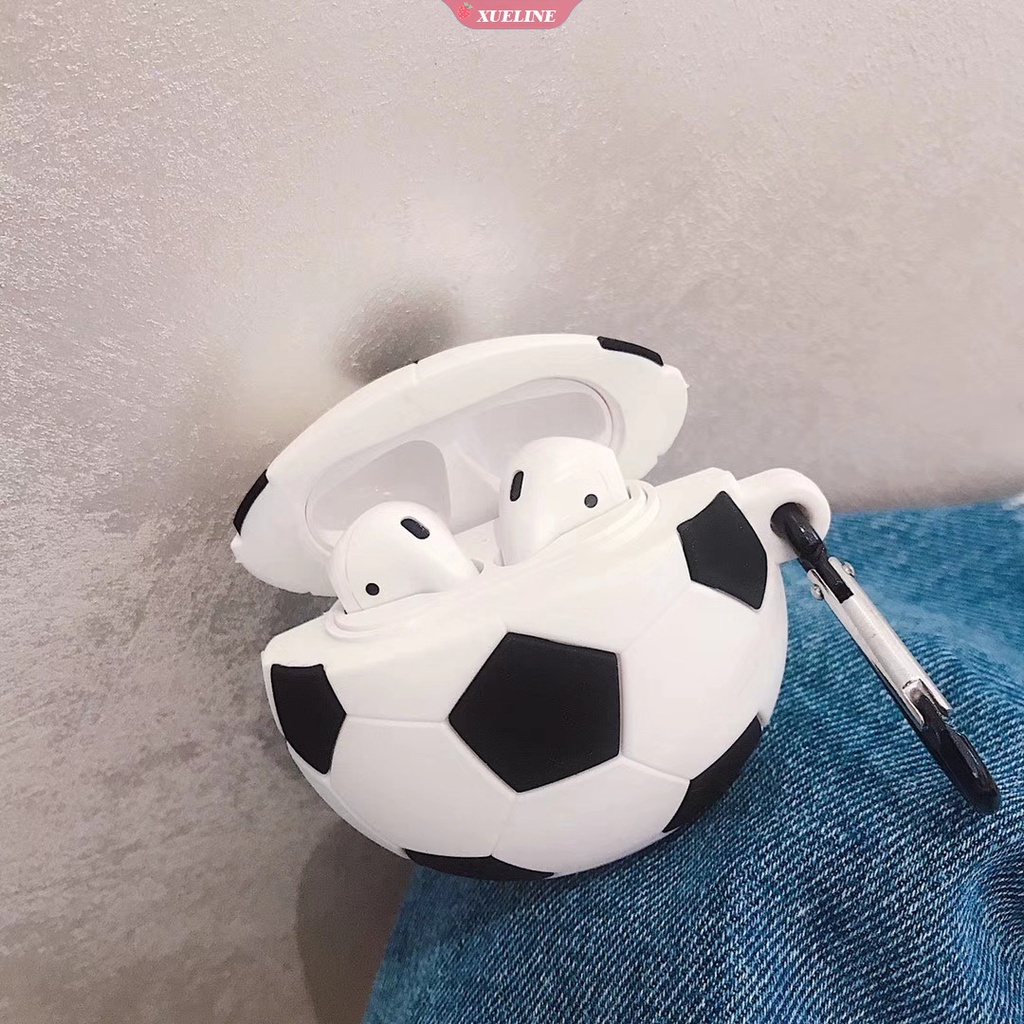 Casing Soft Case Silikon Motif Bola Basket / Sepak Untuk AirPods 1 / 2