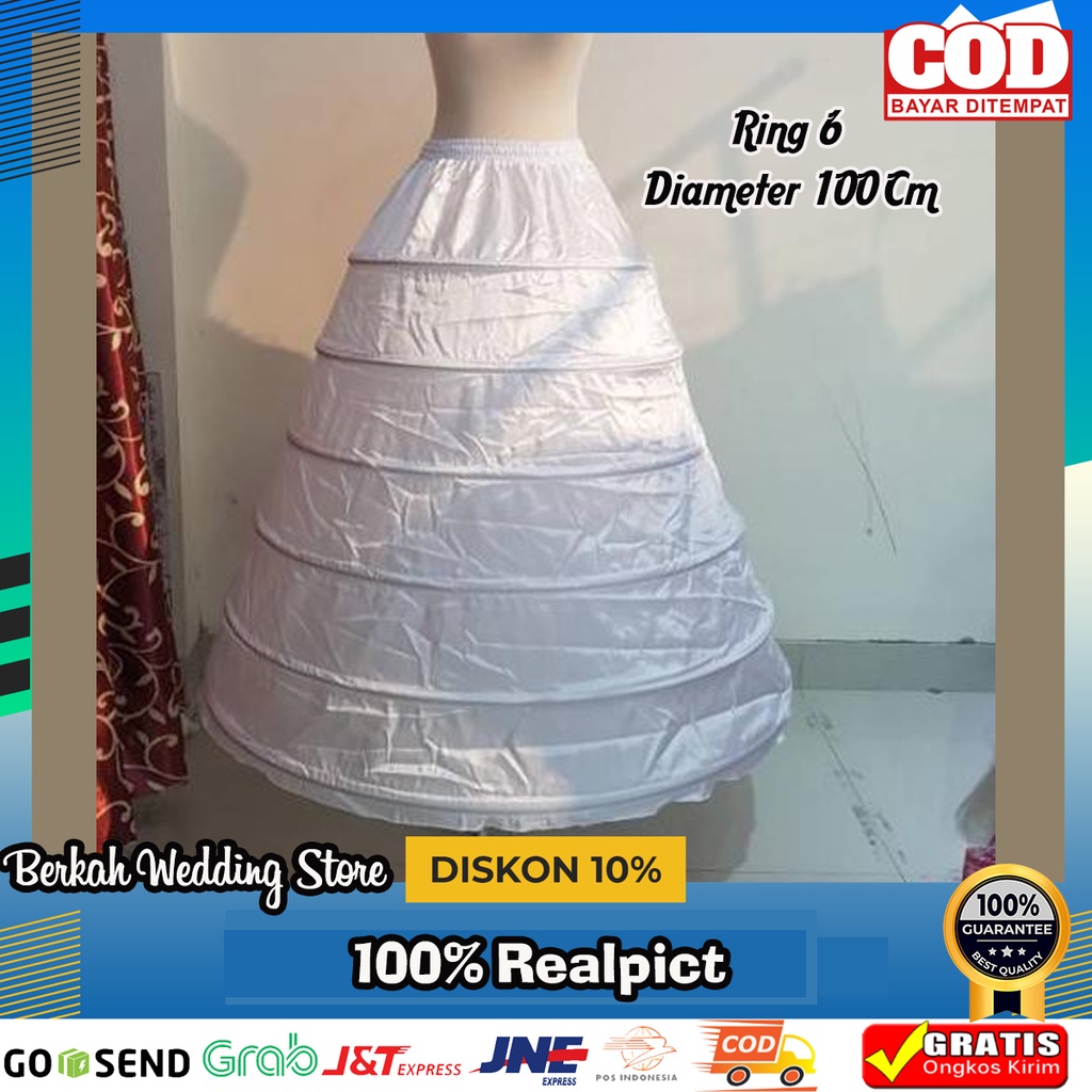 Petikut/Peticoat/Pengembang gaun Ring 6 Diameter 100 CM