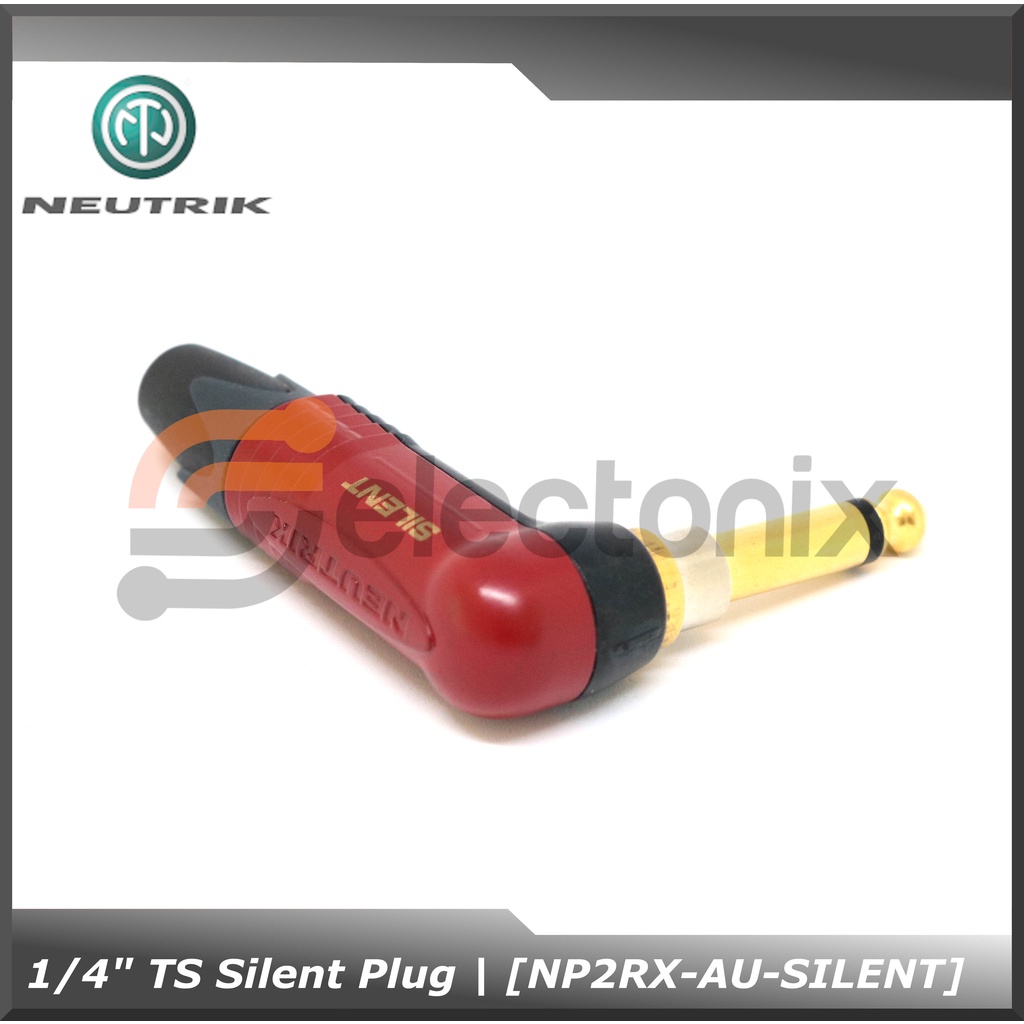 Jack 1/4&quot; Mono Silent Plug | Neutrik [NP2RX-AU-SILENT]