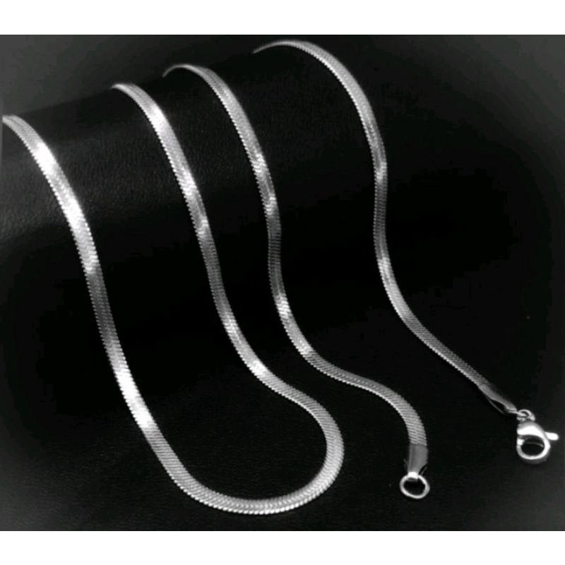 [READY] KALUNG GEPENG TITANIUM SILVER CEWEK COWOK ANTI KARAT KOREA STYLE