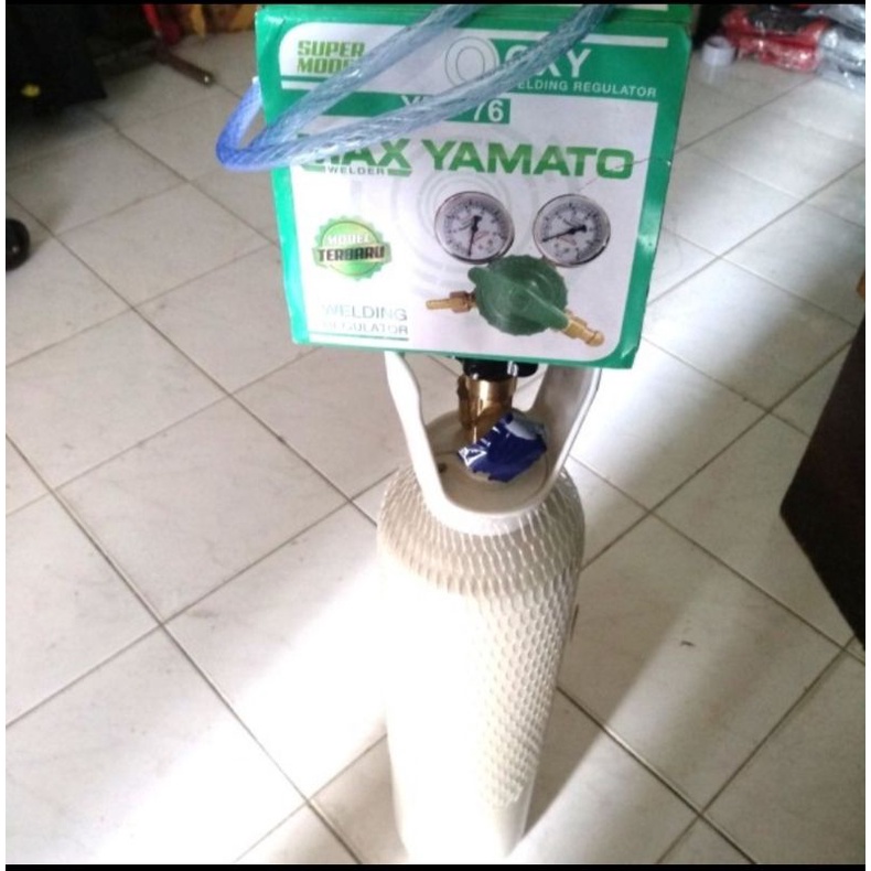 Tabung oksigen ikan + regulator yamato bonus selang