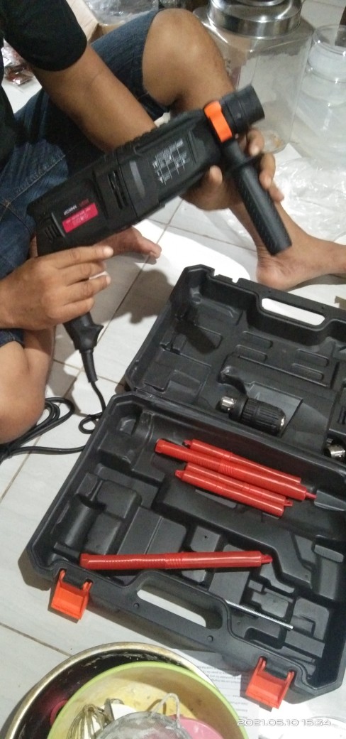 Promo Mesin Bor Rotary Hammer Impact Driil Bobok Beton Tembok Besi Kayu Uchiha Type Uc 05 Japan