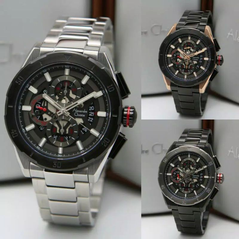 ALEXANDRE CHRISTIE AC6560 AC 6560 CHRONOGRAPH JAM PRIA ORIGINAL