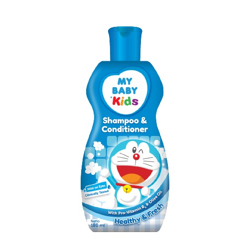 MY BABY Kids Shampoo &amp; Conditioner Doraemon 100 ml (4 pcs) - Sampo &amp; Kondisioner Anak Rambut Wangi dan Halus - Exp: 01.2026